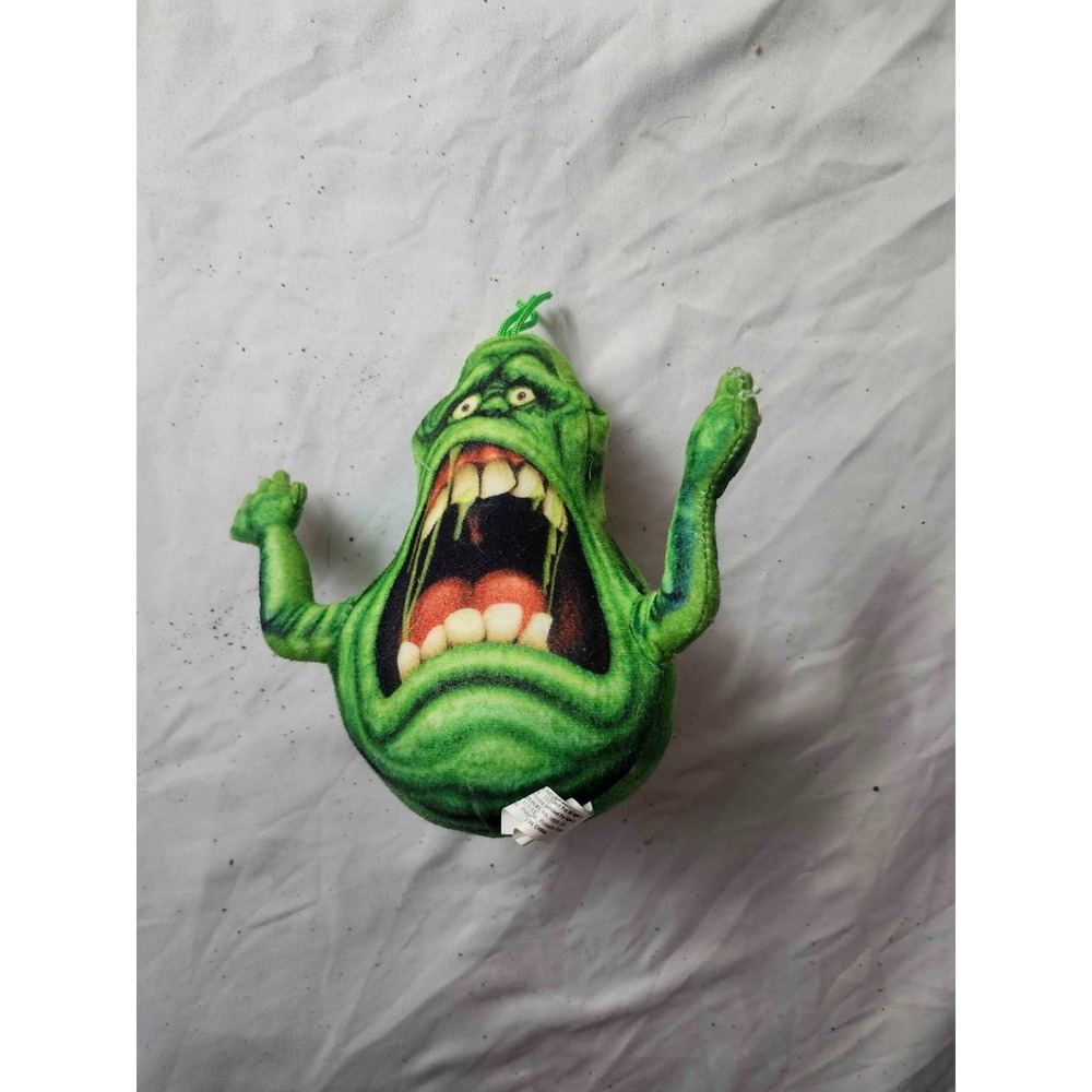 Vintage Ghostbusters Slimer Plush Stuffed Animal Green Ghost Toy 6" Hanging Loop